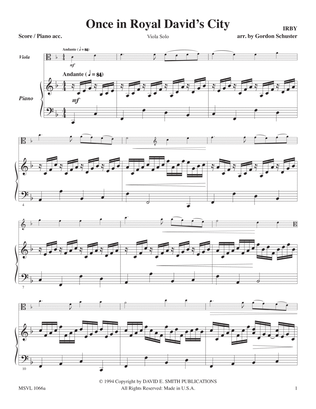 Maj. Christmas Solos -Viola, Vol. 1