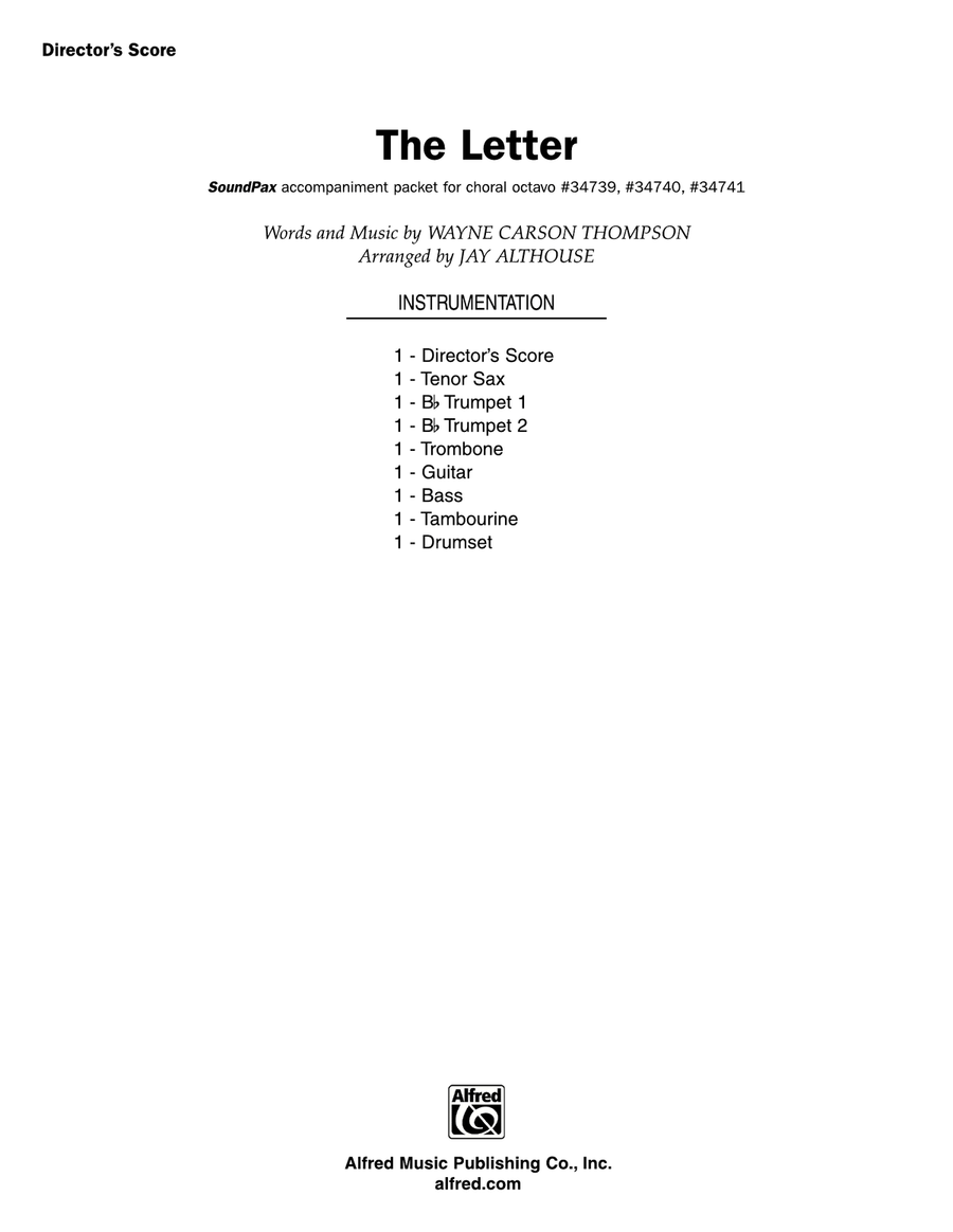 The Letter: Score