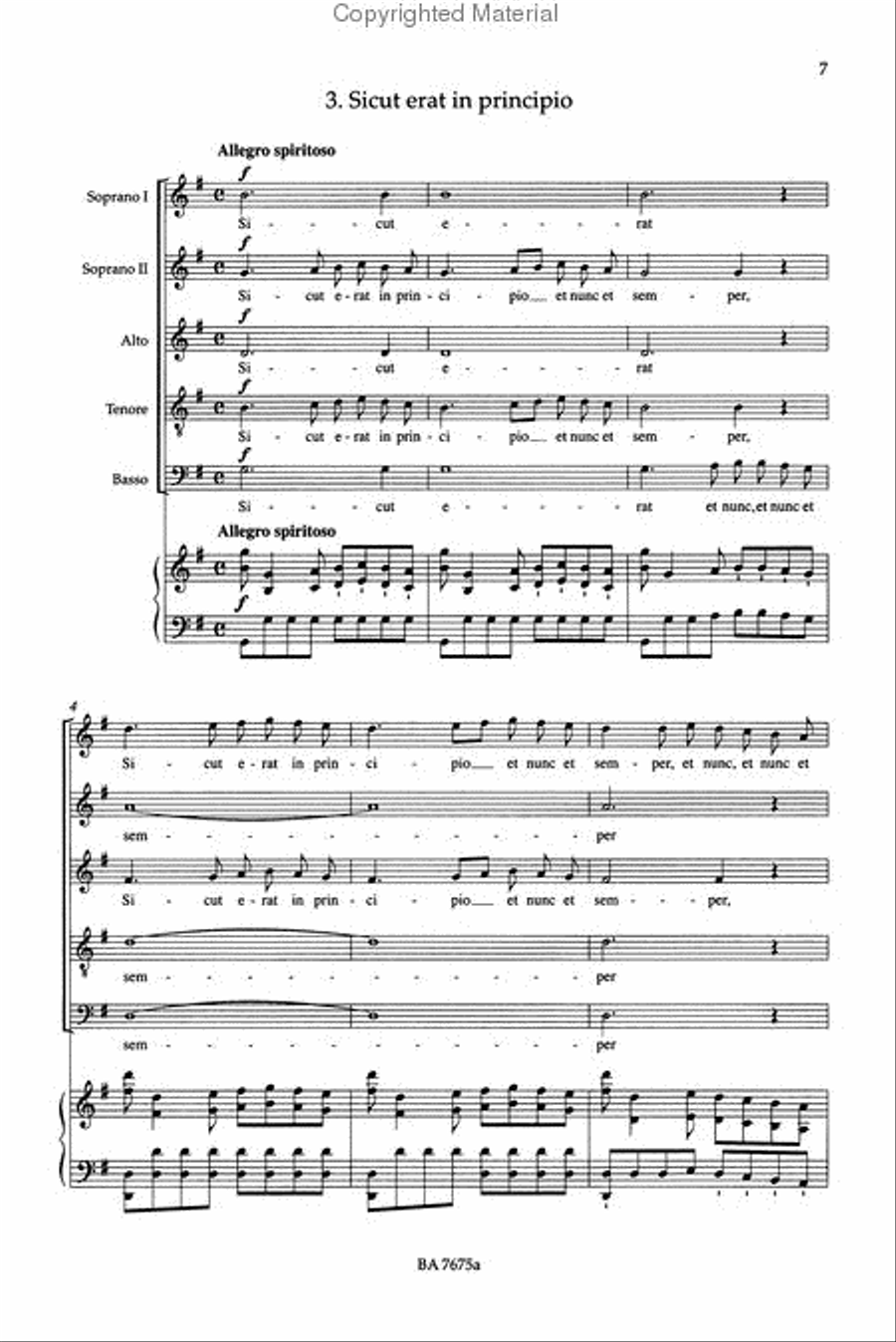 Vespro della Beata Vergine / Vesper SSATB scores gallery preview page 3