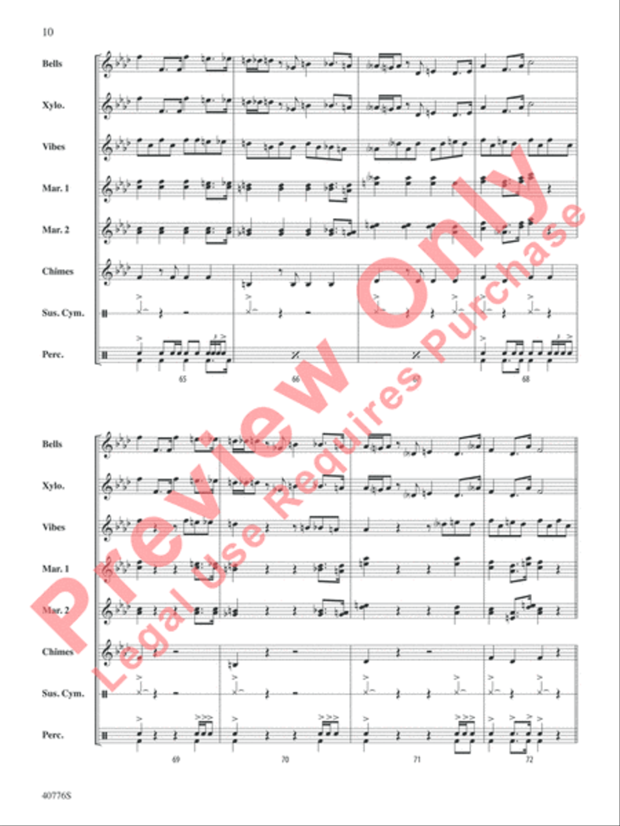 Star Wars Medley Star Wars Medley Percussion Ensemble scores gallery preview page 11