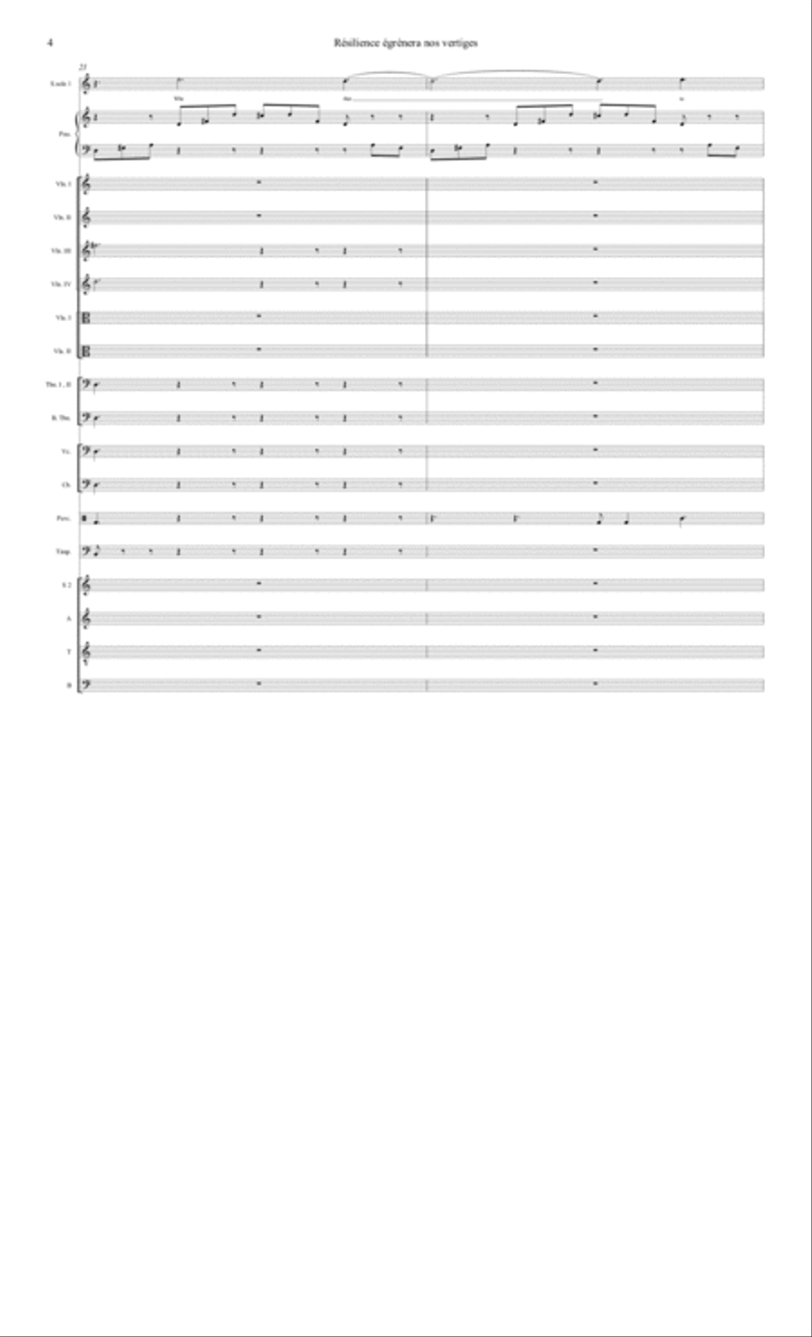 Résilience égrènera nos vertiges Piano, Vocal, Guitar scores gallery preview page 4
