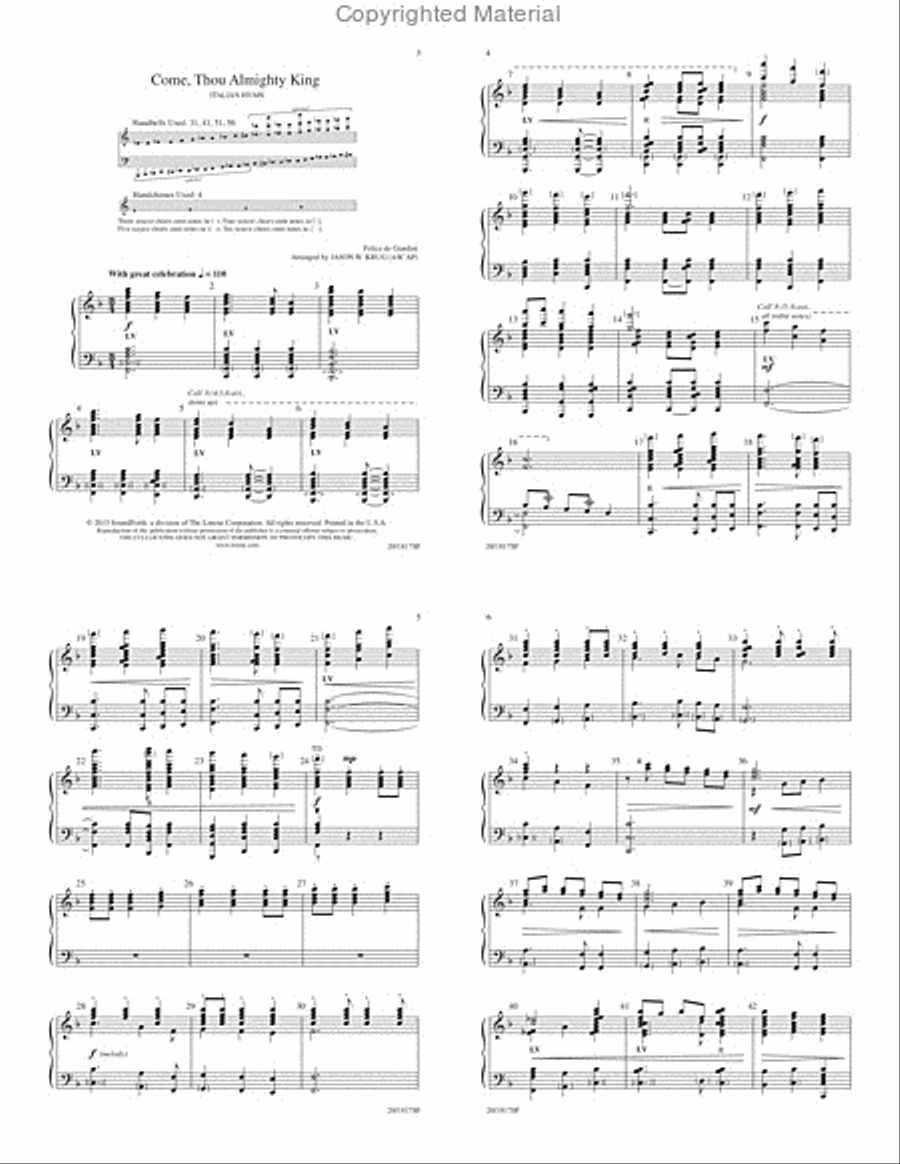 Come, Thou Almighty King 5-Octaves scores gallery preview page 2