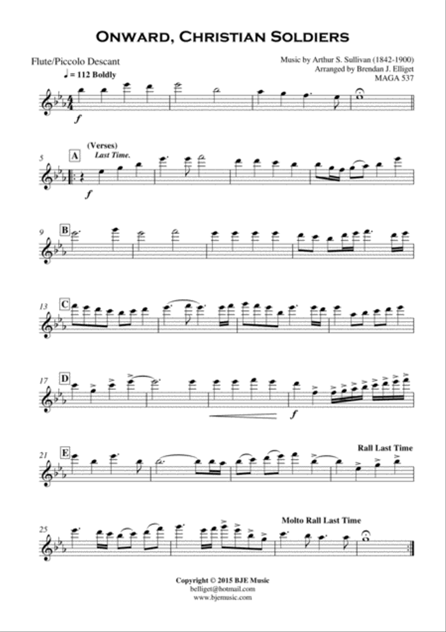 Onward Christian Soldiers Concert Band Score and Parts PDF Concert Band scores gallery preview page 2