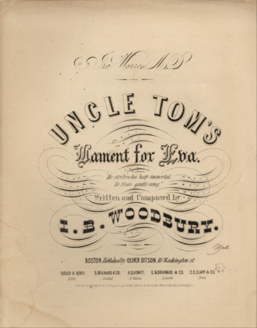 Uncle Tom's Lament for Eva Voice scores gallery preview page 1