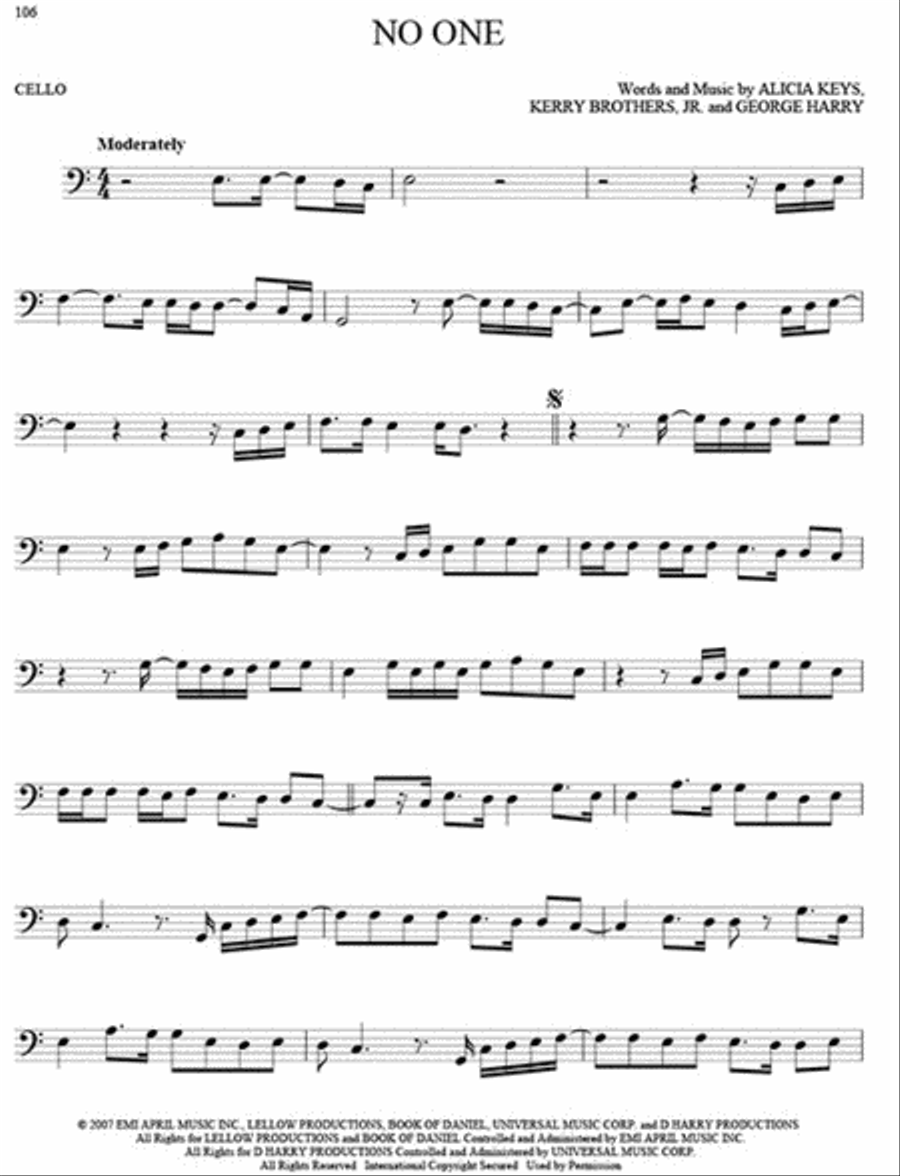 101 Hit Songs Cello scores gallery preview page 5