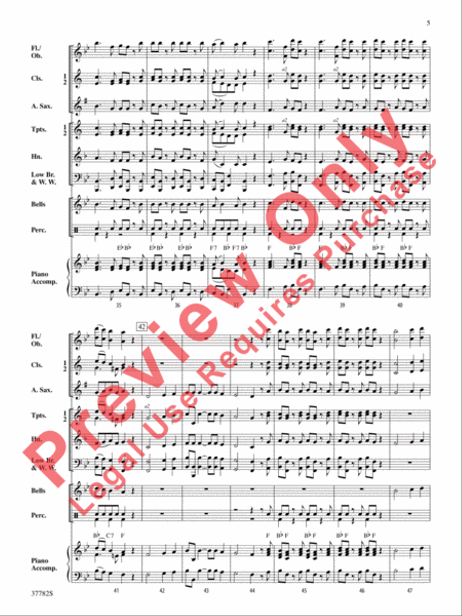 Two Holiday Classics Two Holiday Classics Concert Band scores gallery preview page 6