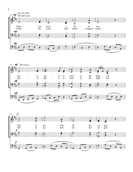 Tell of Joy - SATB choral anthem with cello image number null