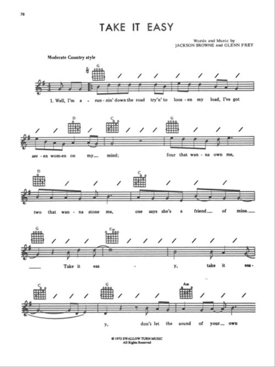 Eagles Anthology for Easy Guitar Electric Guitar scores gallery preview page 4