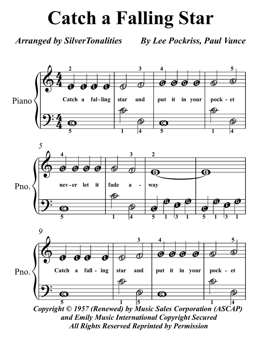 Catch A Falling Star Piano Method scores gallery preview page 1