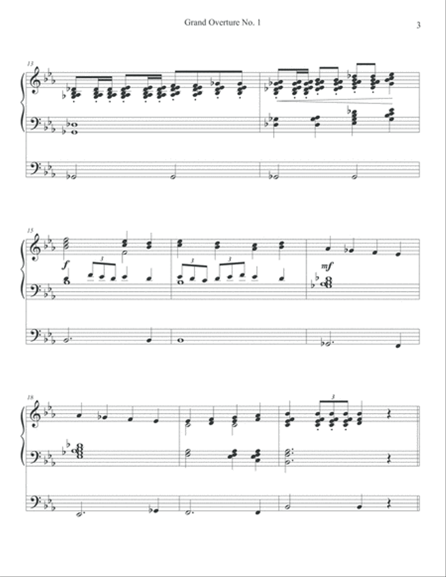 Grand Overture No. 1 - Organ Grand Overture No. 1 - Organ Organ Solo scores gallery preview page 3