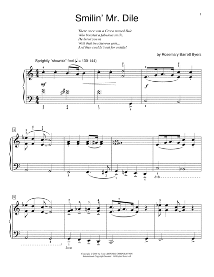 Smilin' Mr. Dile Piano Method scores gallery preview page 1