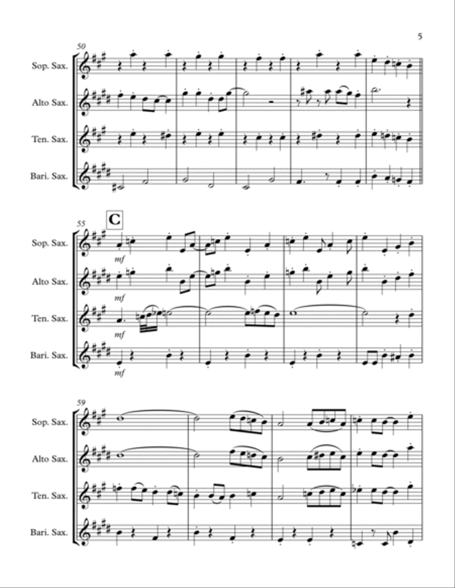 Puttin' On The Ritz Puttin' On The Ritz Woodwind Quartet scores gallery preview page 5