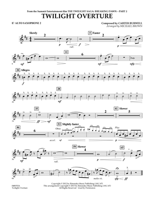 Twilight Overture (from The Twilight Saga: Breaking Dawn Part 2) - Eb Alto Saxophone 2