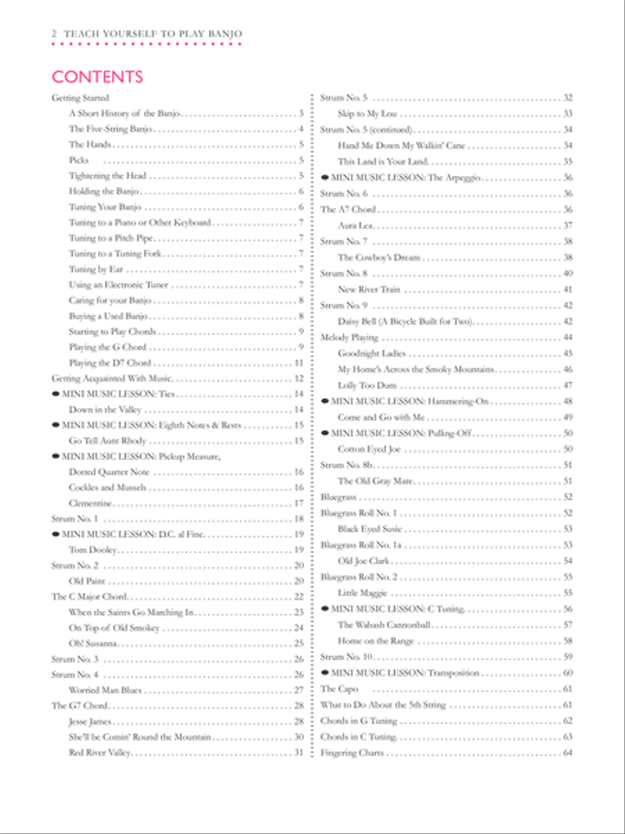 Alfred's Teach Yourself to Play Banjo Banjo scores gallery preview page 3