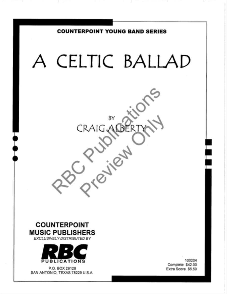 Celtic Ballad Celtic Ballad Concert Band scores gallery preview page 2