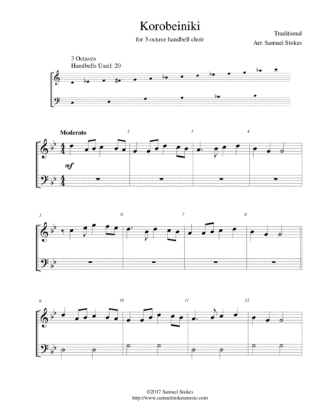 Korobeiniki (Korobushka) - for 3-octave handbell choir image number null