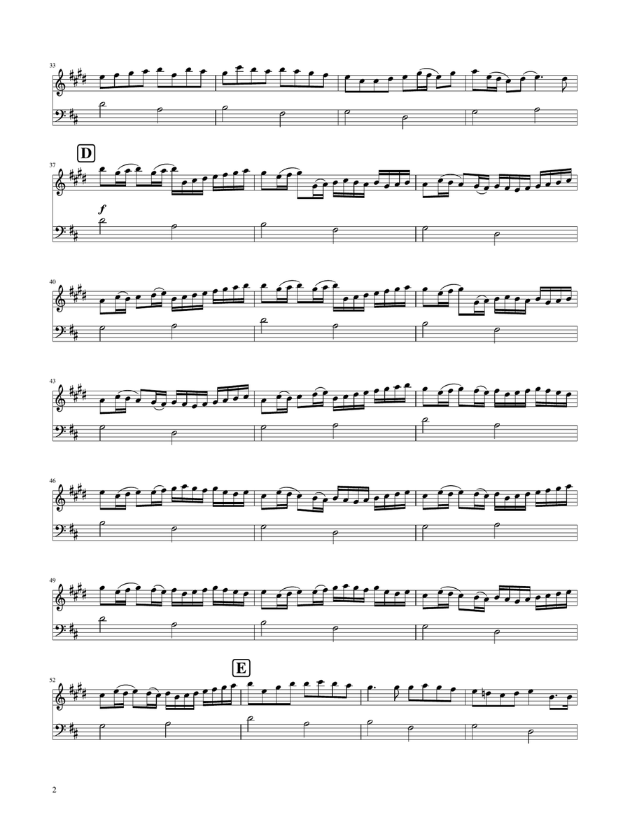 Canon in D - Trumpet and Trombone Duet Brass Duet scores gallery preview page 2