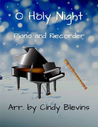 Book cover for O Holy Night, Piano and Recorder