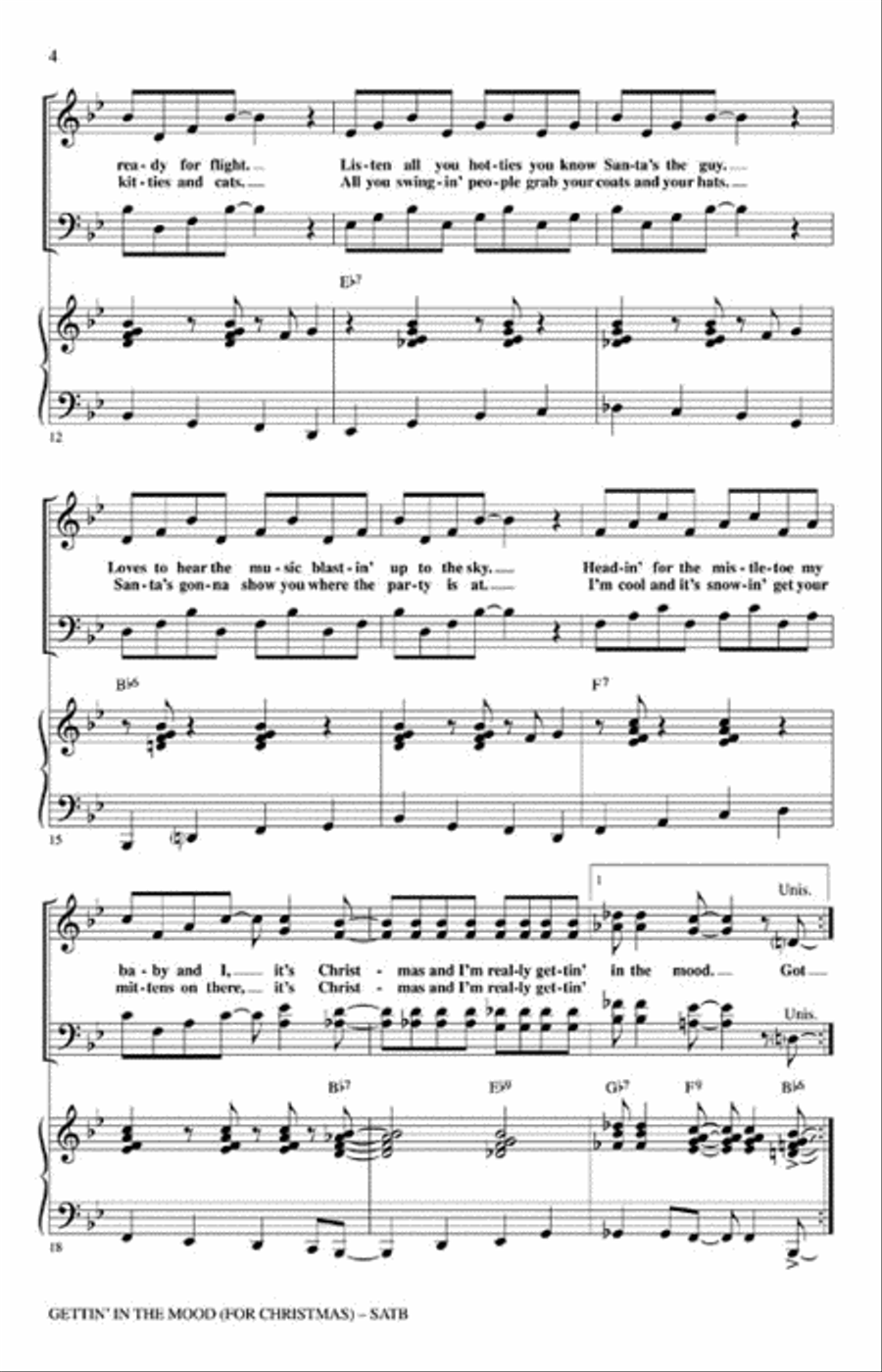 Gettin' in the Mood – For Christmas 4-Part scores gallery preview page 3