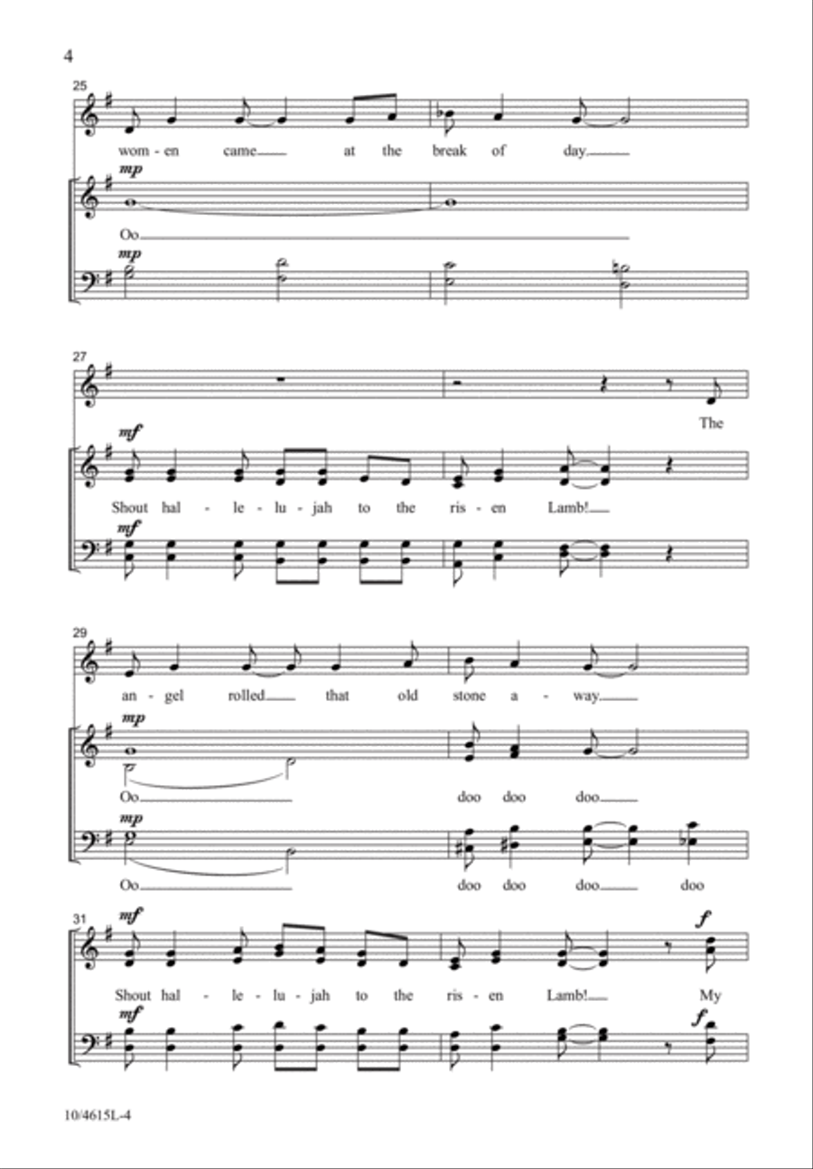 Shout Hallelujah to the Risen Lamb 4-Part scores gallery preview page 5