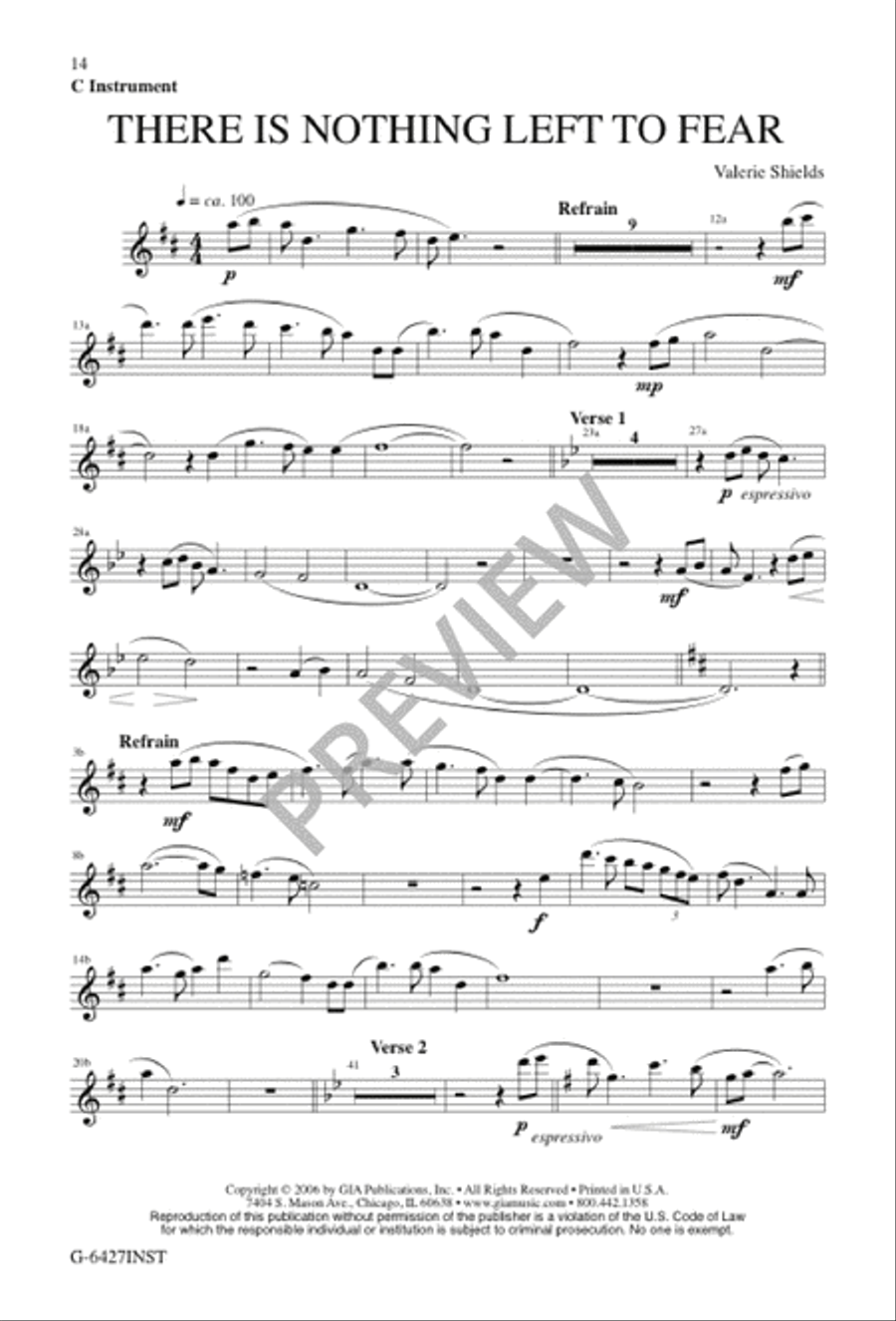 There Is Nothing Left to Fear 4-Part scores gallery preview page 14