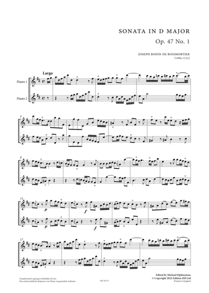 Six flute sonatas, op.47