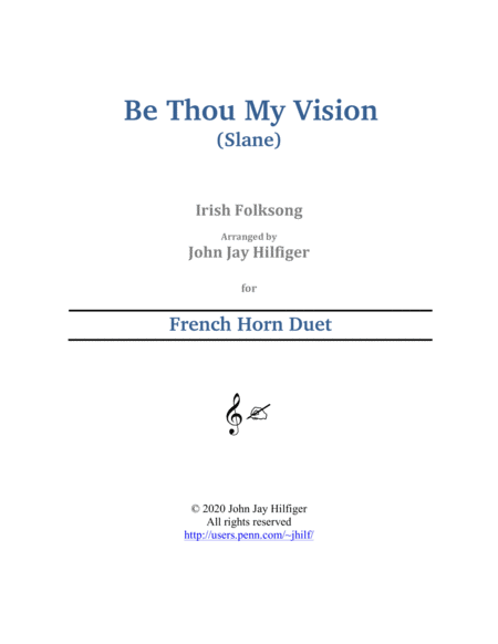Be Thou My Vision for French Horn Duet image number null