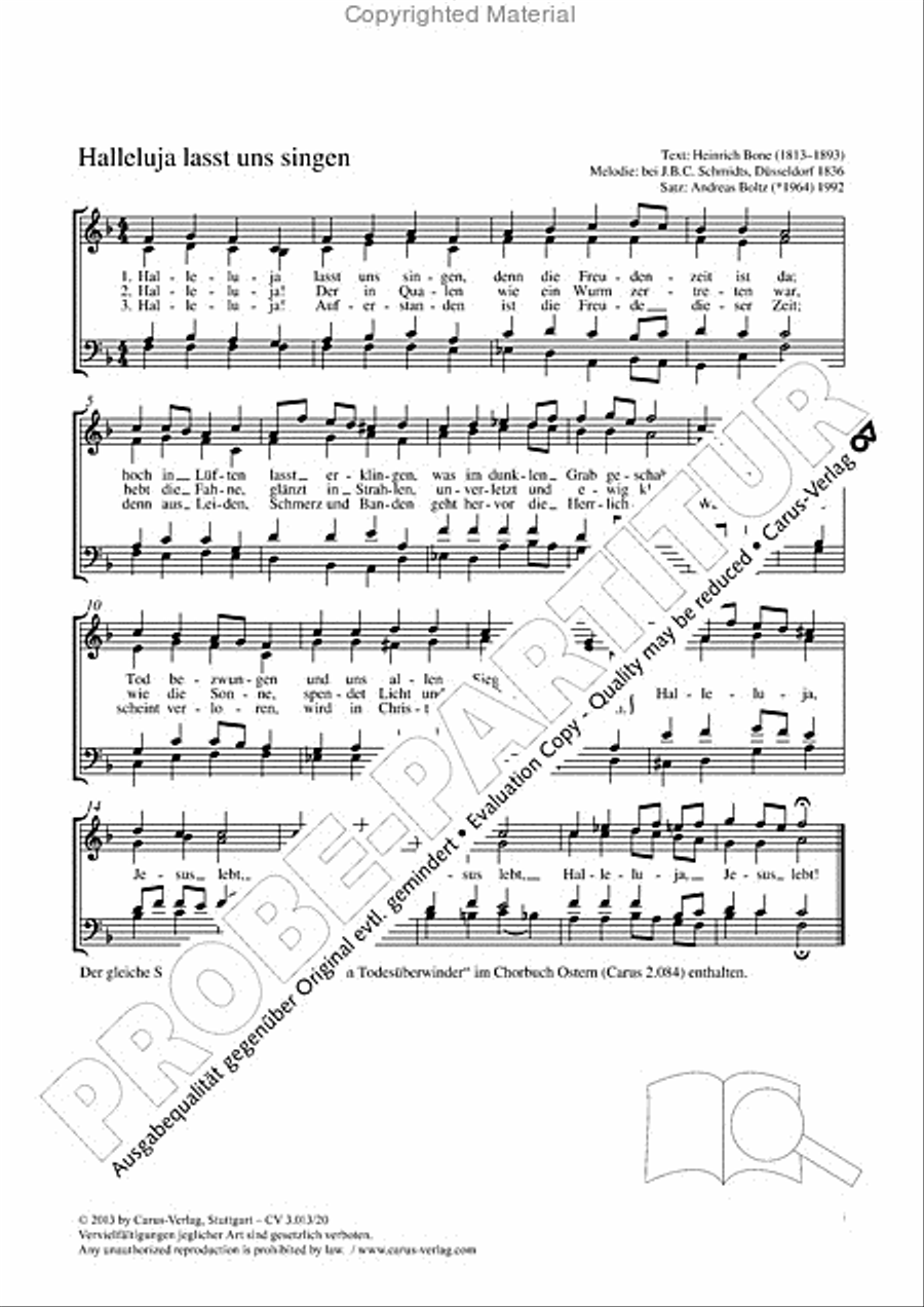 Halleluja lasst uns singen 4-Part scores gallery preview page 2
