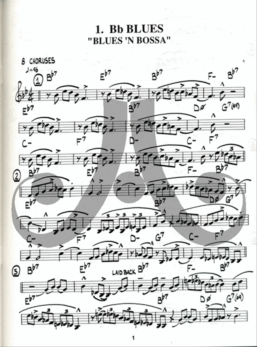 Lennie Niehaus Plays The Blues - C Edition Book/audio C Instrument scores gallery preview page 4