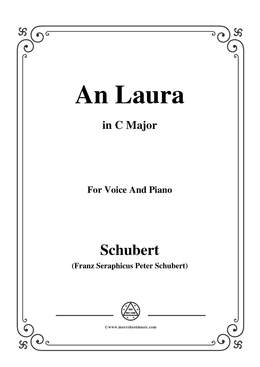 Schubert-An Laura,in C Major,for Voice&Piano