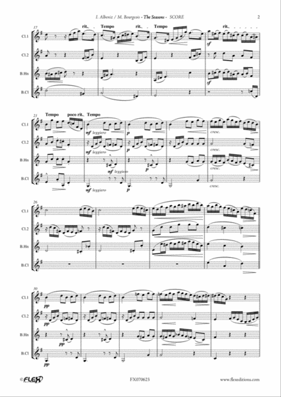 The Seasons Clarinet Quartet scores gallery preview page 3