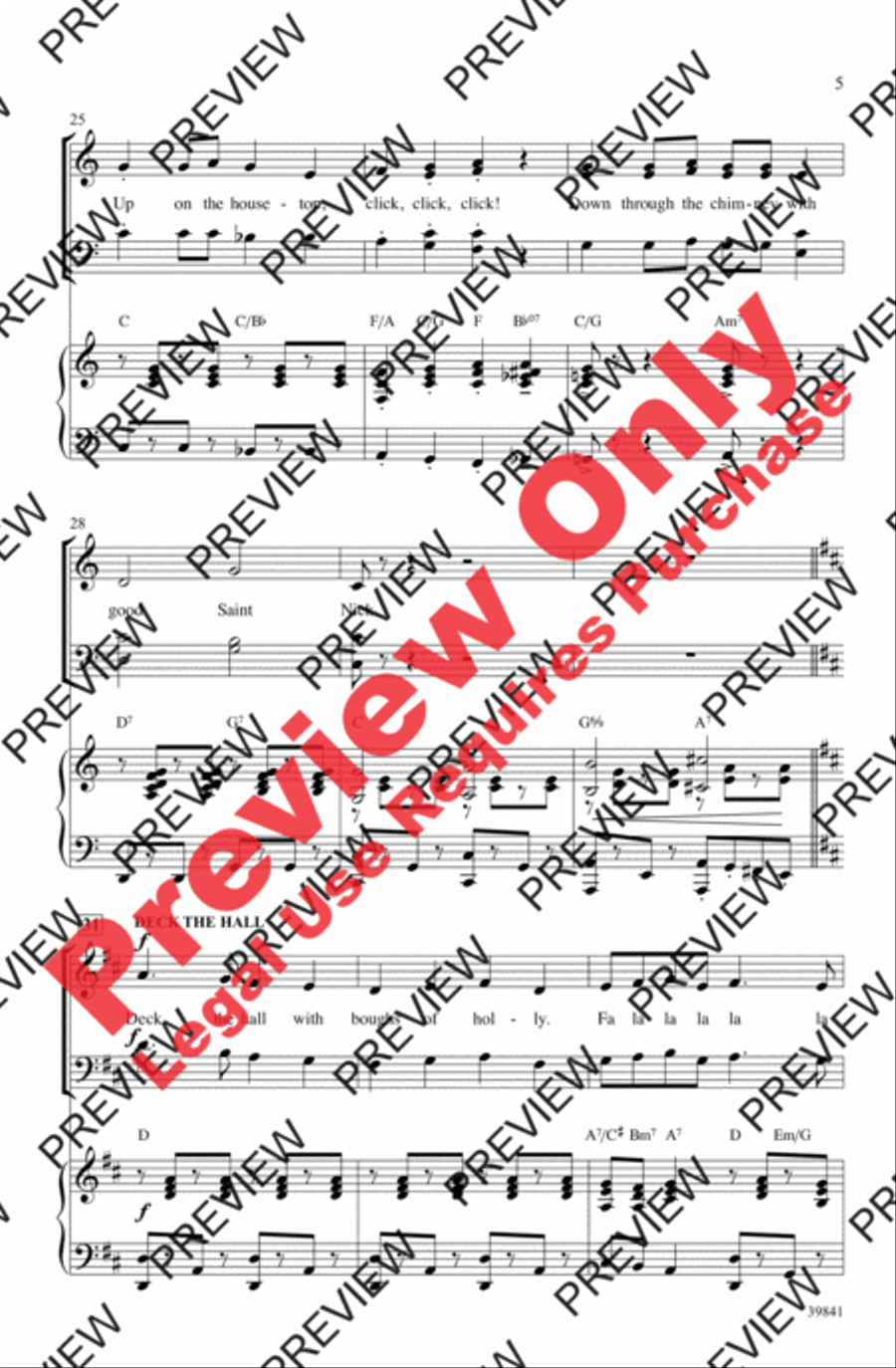 Jolly Jingle Christmas Medley 4-Part scores gallery preview page 5
