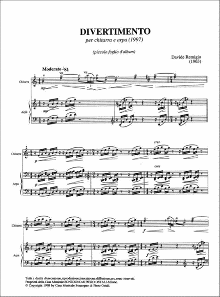 Divertimento Harp scores gallery preview page 2