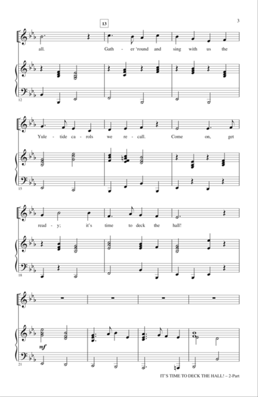 It's Time To Deck The Hall! 2-Part scores gallery preview page 2