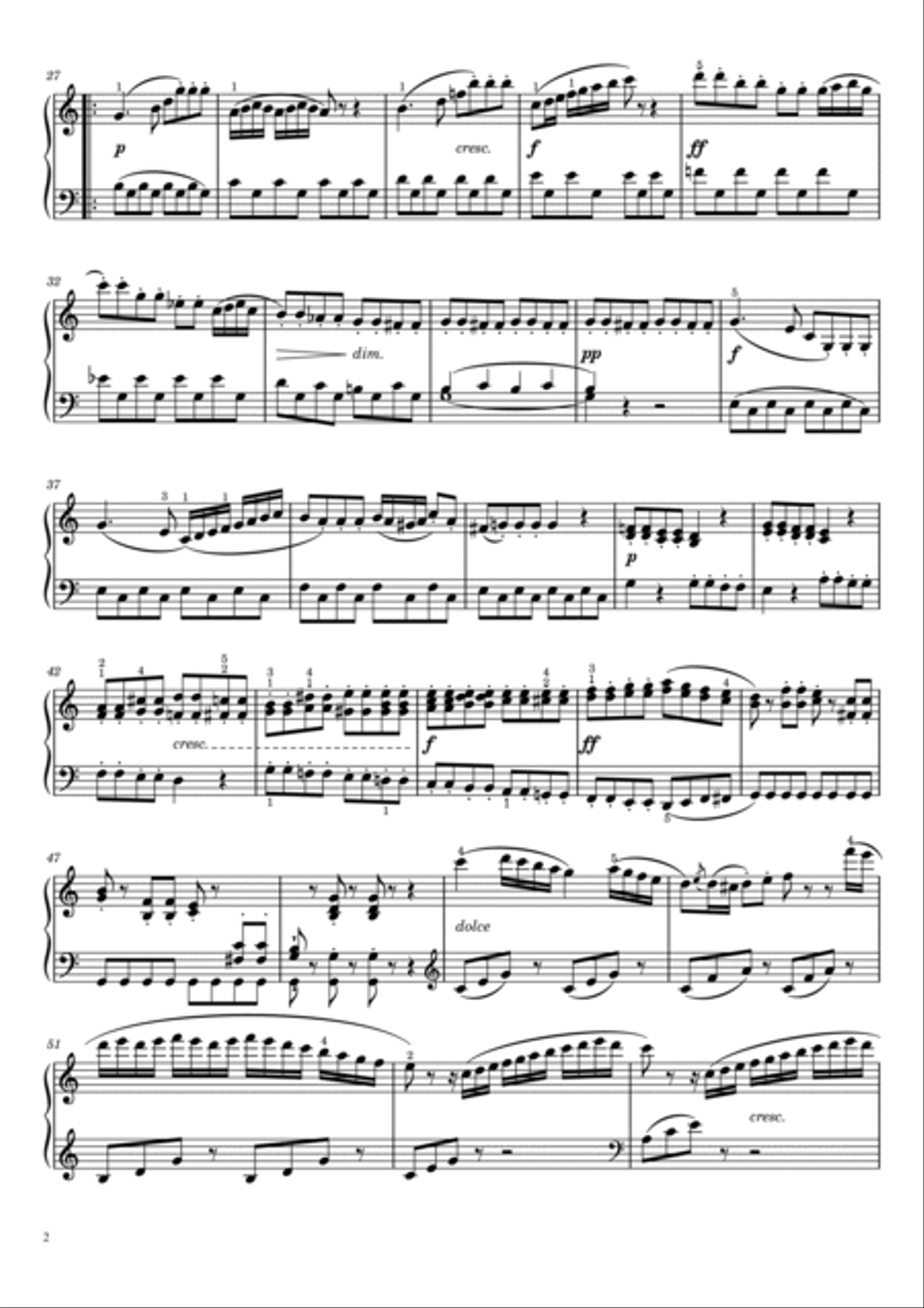 Clementi - Sonatina No. 3, Op.36 - For Piano Solo - Original With Fingered Piano Solo scores gallery preview page 2
