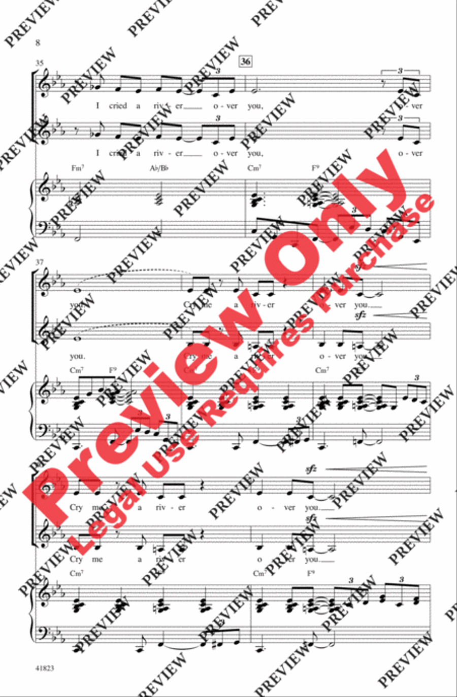 Cry Me a River Women's Choir scores gallery preview page 8