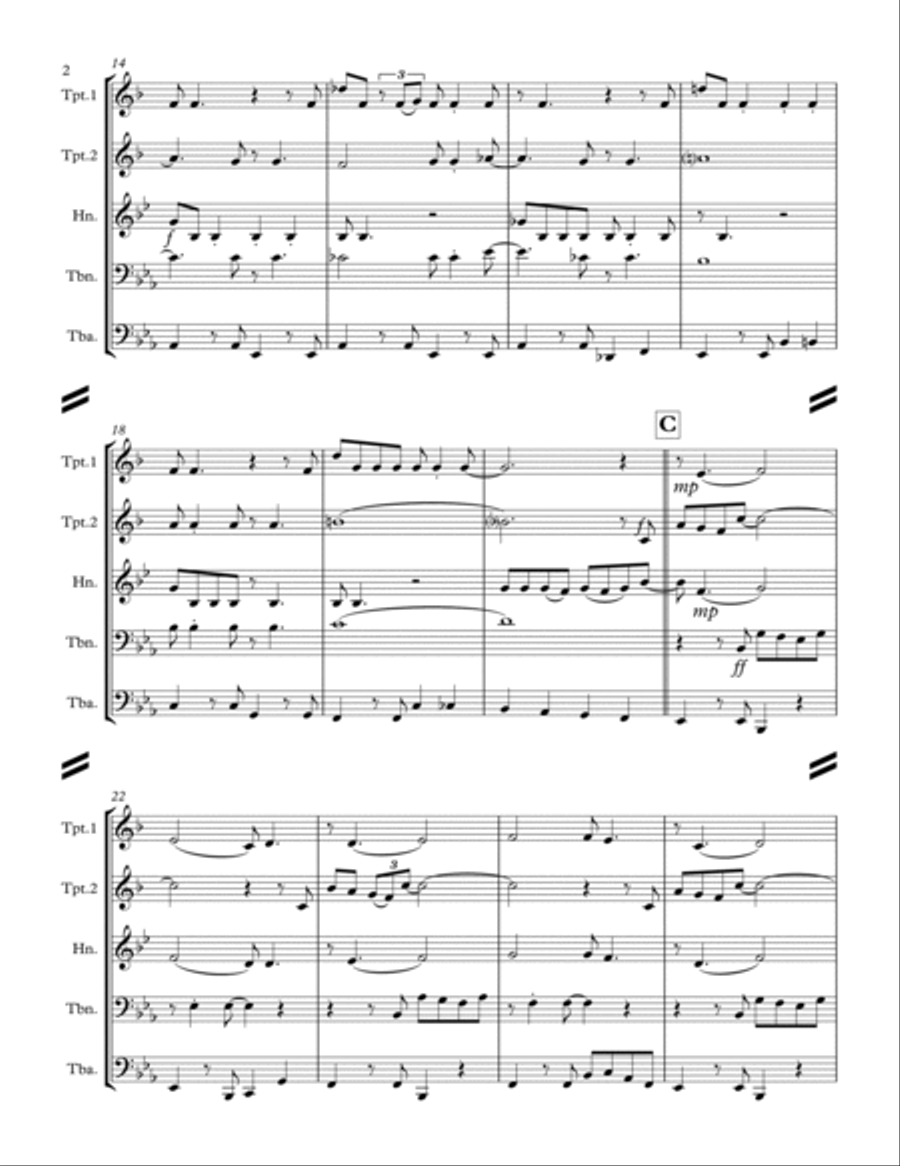 Baby, It's Cold Outside Brass Ensemble scores gallery preview page 3