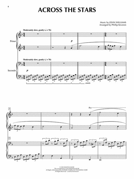 Star Wars by John Williams 1 Piano, 4-Hands - Sheet Music