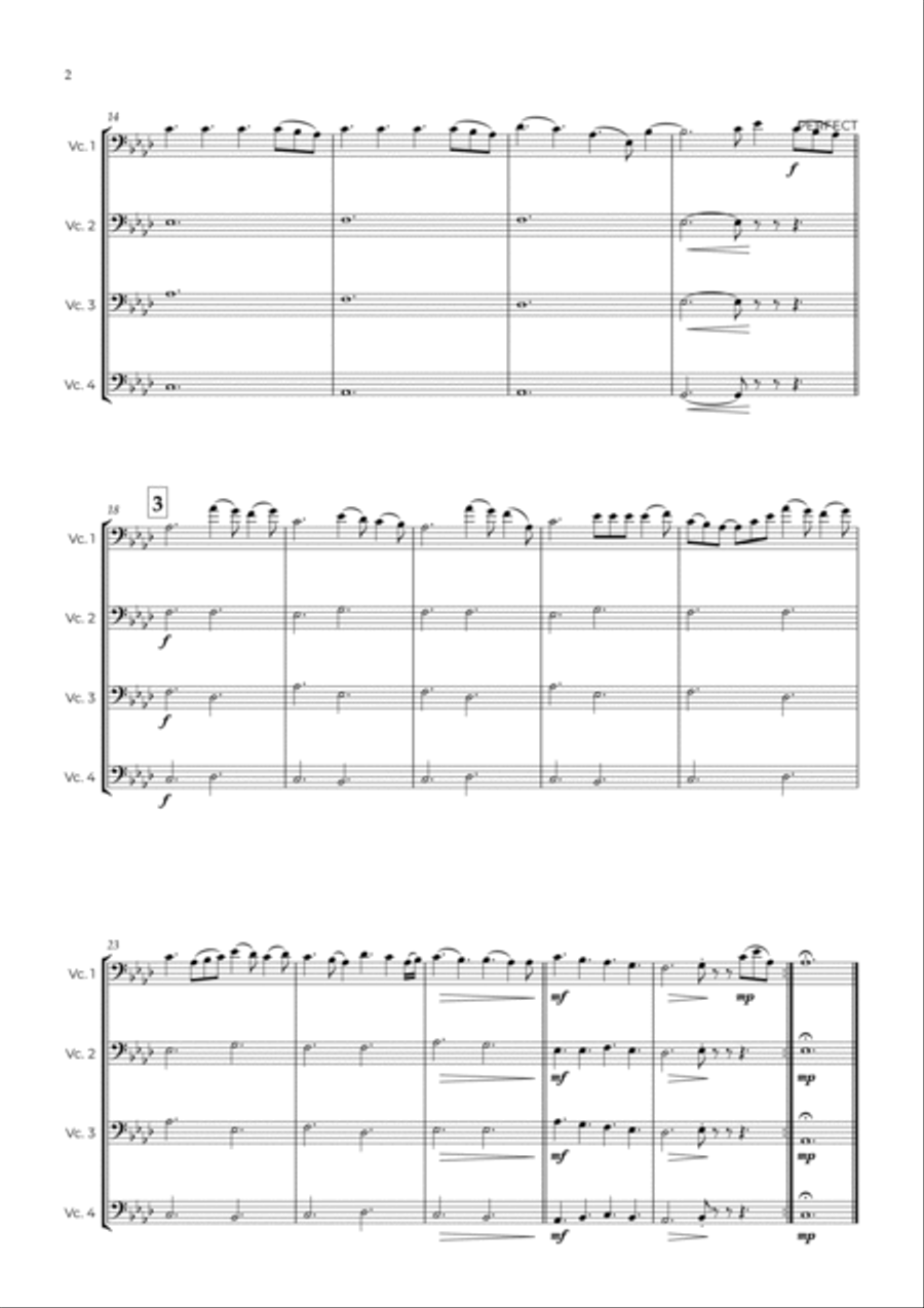 Perfect Cello Solo scores gallery preview page 2