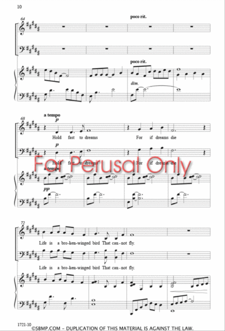 Hold Fast to Dreams - SAB 3-Part scores gallery preview page 9