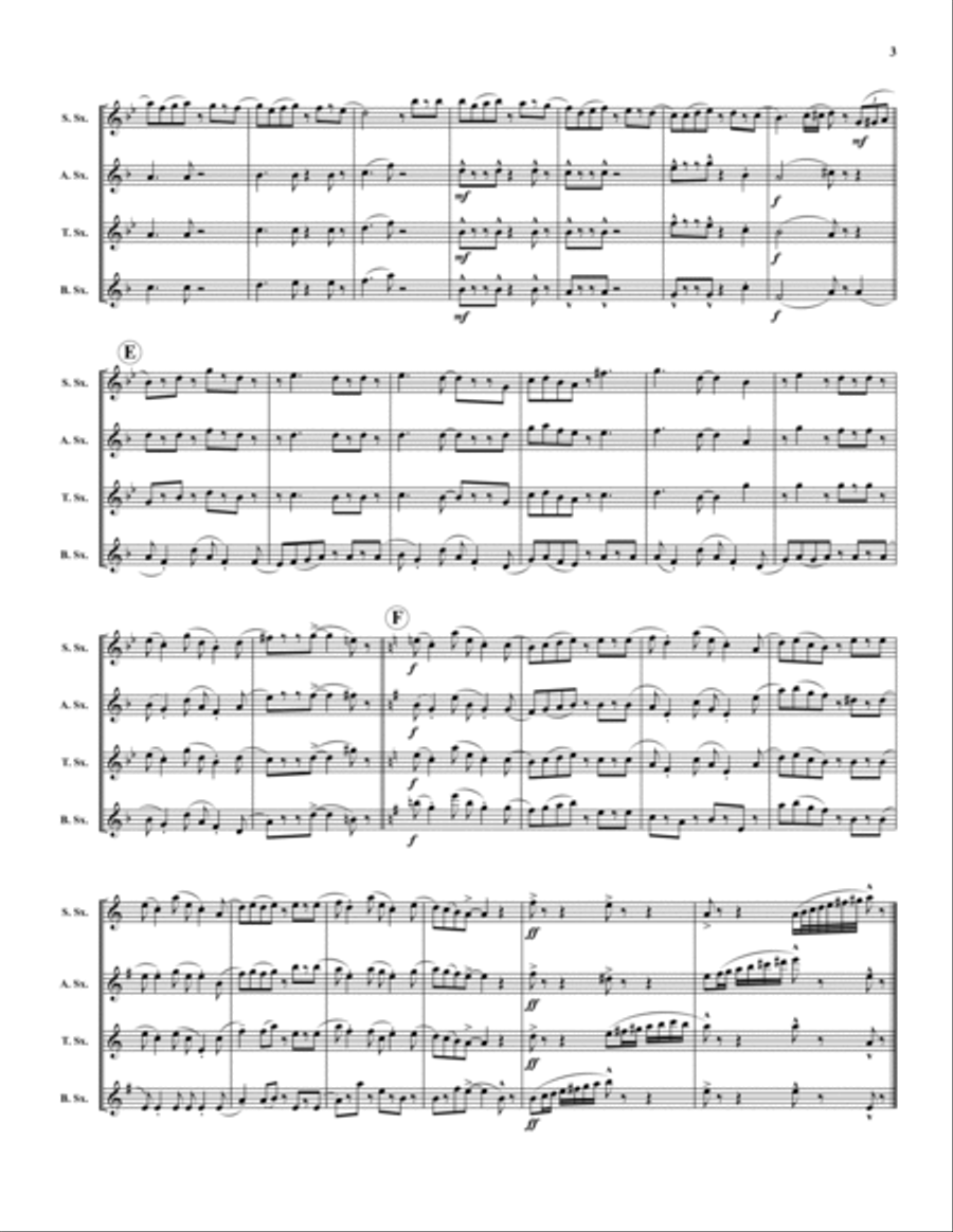 Wimple Dimple Saxophone Quartet scores gallery preview page 3