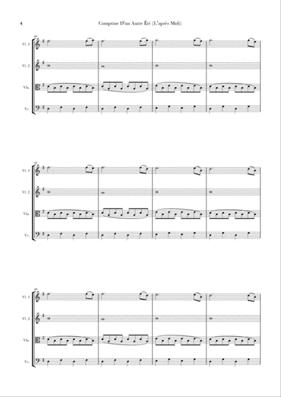Comptine D'un Autre Été: L'après-midi String Quartet scores gallery preview page 4