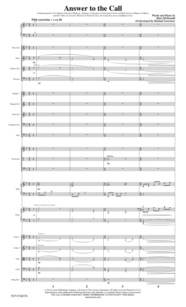 Answer to the Call - Orchestral Score and Parts