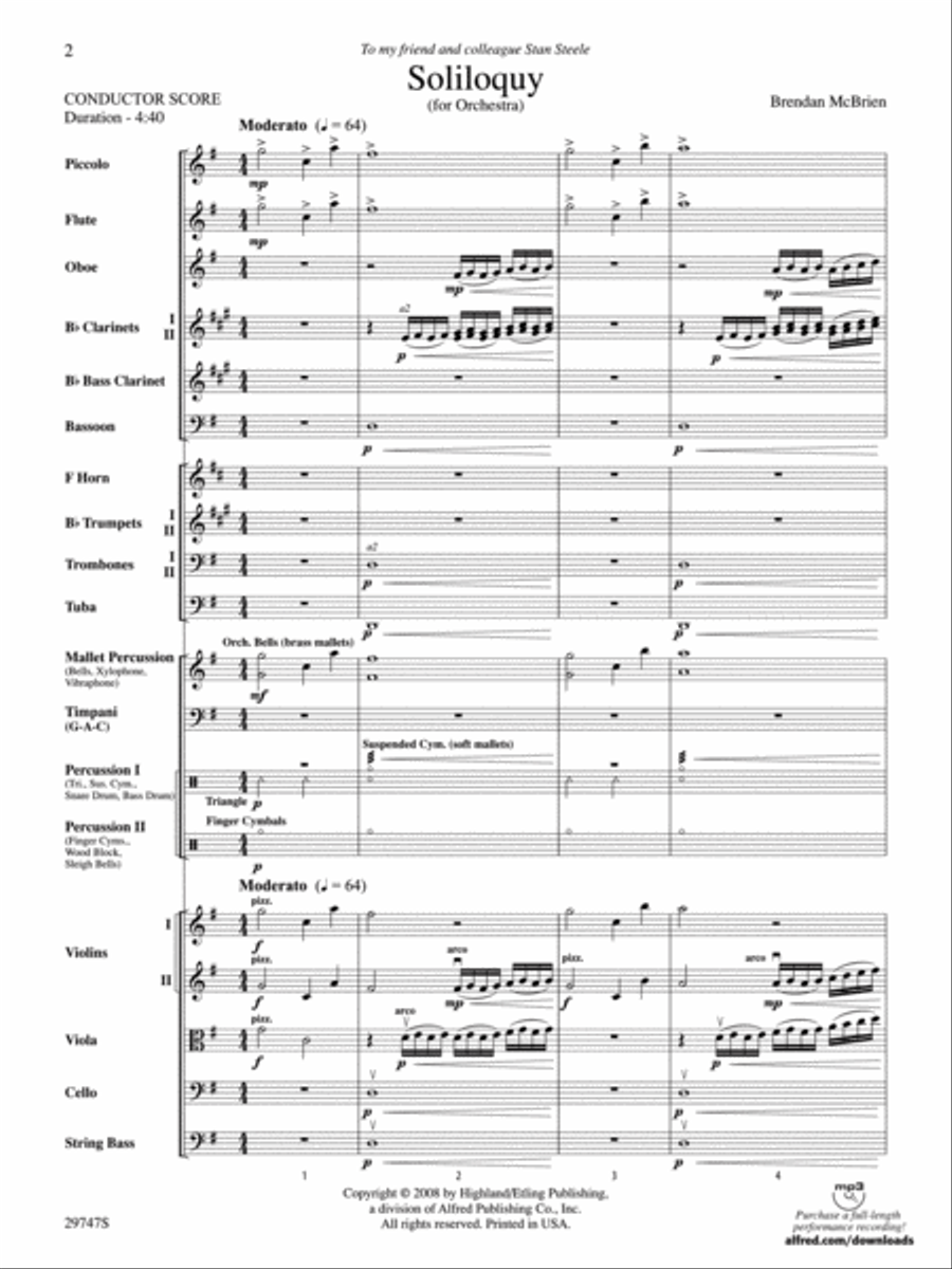 Soliloquy for Orchestra Full Orchestra scores gallery preview page 2