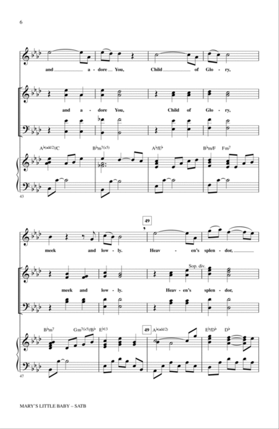 Mary's Little Baby (How Beautiful You Are) Choir scores gallery preview page 5