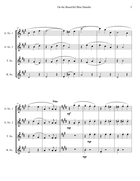 The Blue Danube (Sax Quartet) image number null