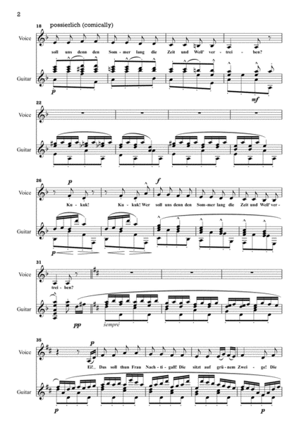 Ablösung in Sommer - Mahler - Guitar arrangement image number null