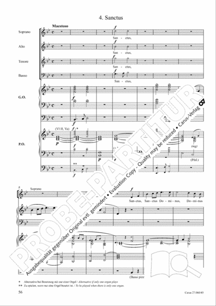 Messe a quatre voix 4-Part scores gallery preview page 57