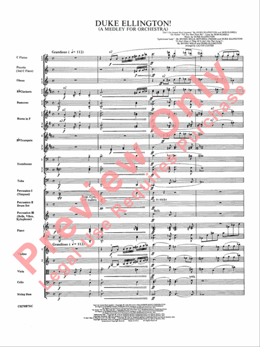 Duke Ellington! Full Orchestra scores gallery preview page 4