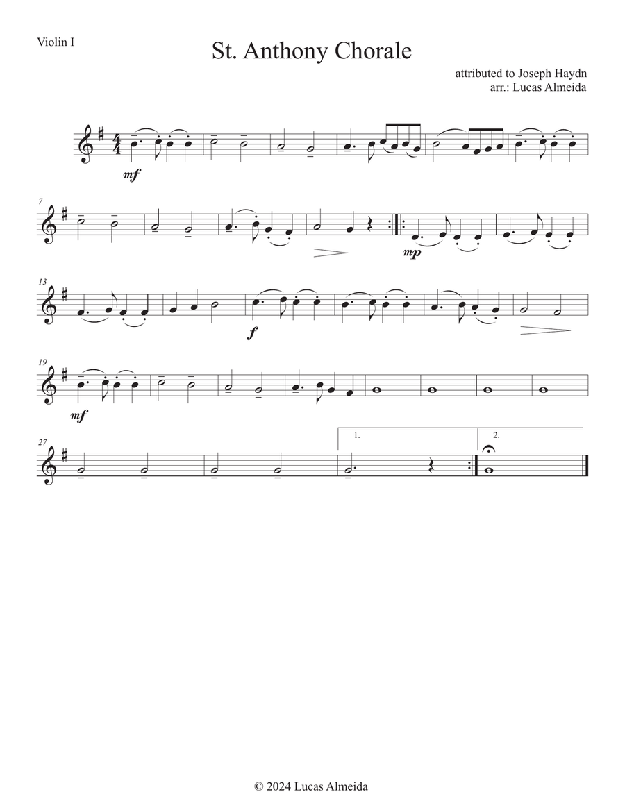 St. Anthony's Chorale String Orchestra scores gallery preview page 5